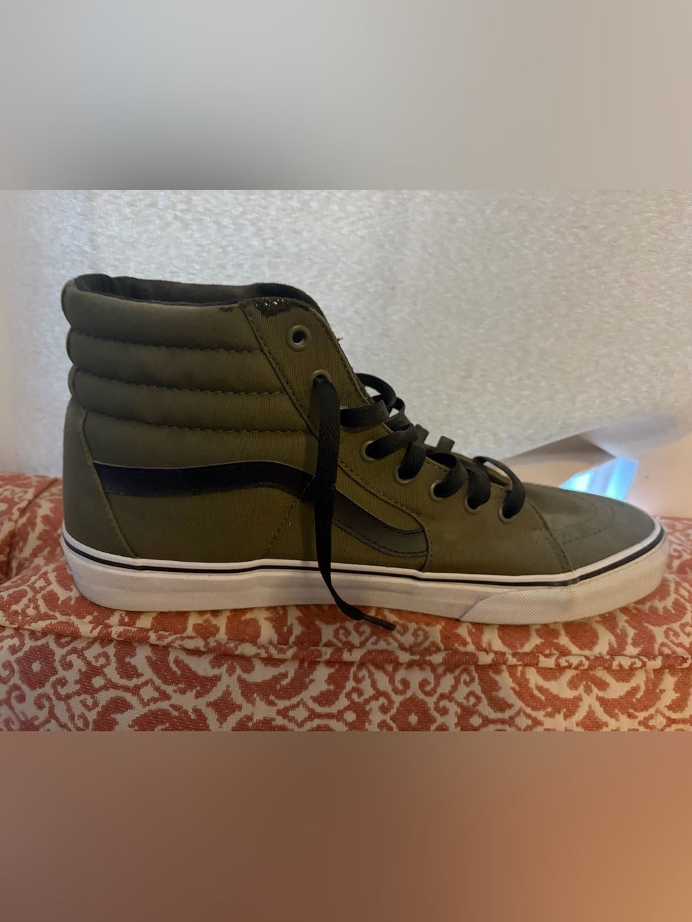 Men’s Olive Green High-Top Sneakers